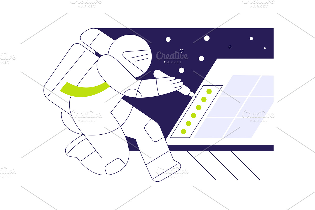 Work in open space abstract concept, an Illustration by Visual Generation