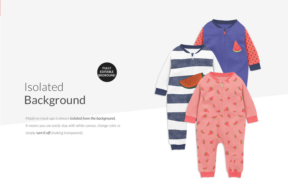Baby Fleece Growsuit Mock-ups, an Apparel Mockup by Mocca Mockups Store (Photo 16 of 22)