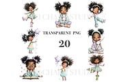 20 Quirky Black Girl PNGs, a Person Illustration by Pati Charm Studio (Thumbnail 3 of 8)