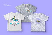 Cat Unicorn faces Clipart & Patterns, an Illustration by TaniCreatures (Thumbnail 3 of 8)