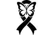 Breast Cancer Ribbon with Butterfly, a Seasonal Illustration by balal (Thumbnail 15 of 17)
