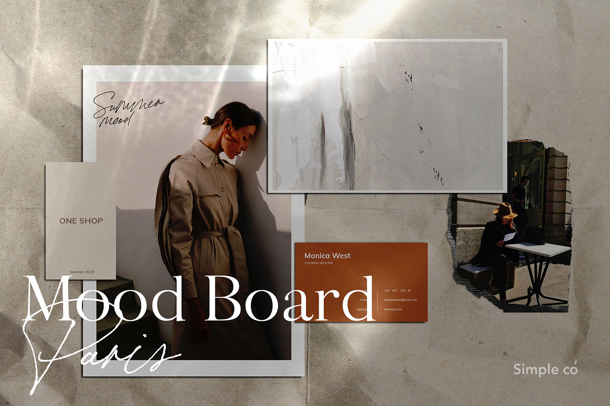 Mood Board Paris / Mockup, a Product Mockup by Simple có (Photo 1 of 8)