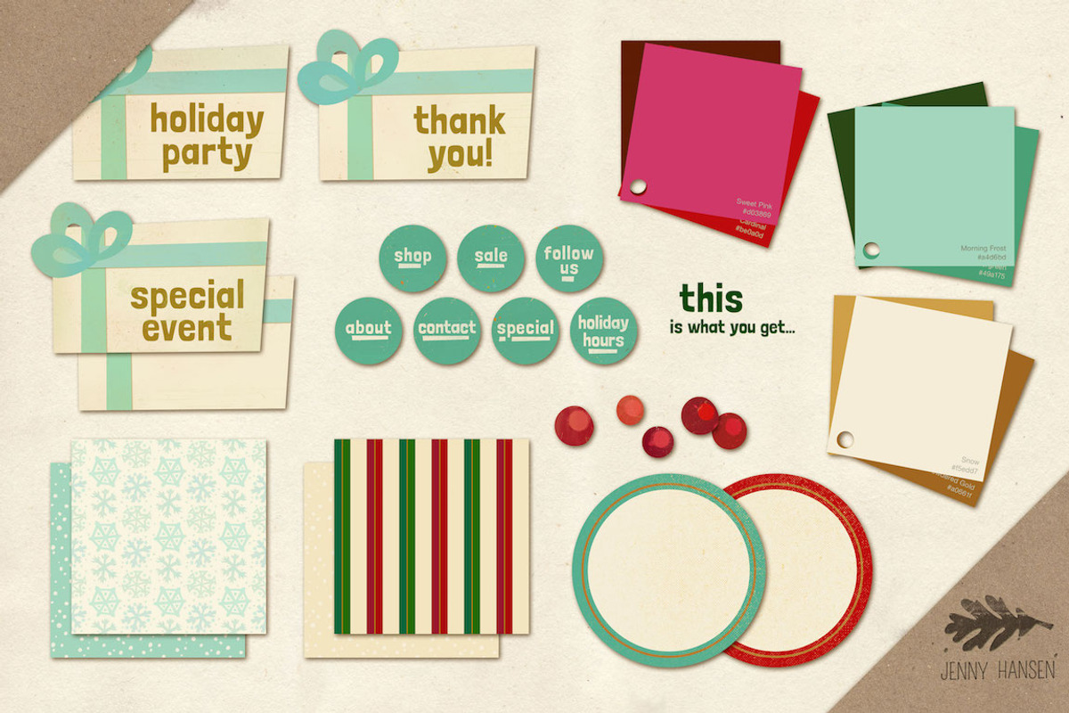 Graphics Bundle: Holiday Birdies, a Templates & Theme by Jenny Hansen Suites (Photo 2 of 5)