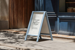 Plastic A-Frame Sign Mockup