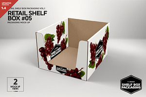 Retail Shelf Box 05 Packaging Mockup