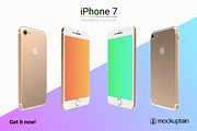 Iphone 7 Mockup White Gold Angled, an iPhone Mockup by mockuptain (Thumbnail 6 of 6)
