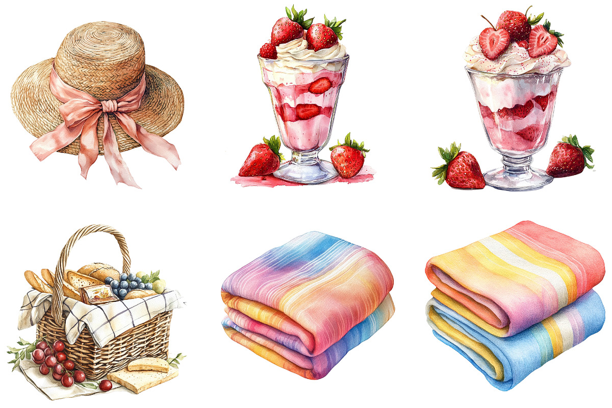 Creamy Summer Clipart, an Illustration by DreamArtGraphic (Photo 2 of 4)