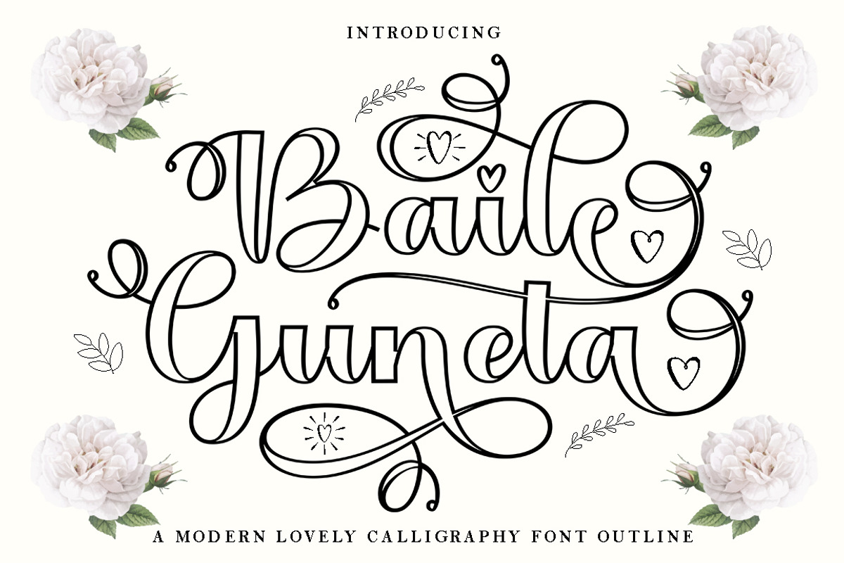 Baile Guneta, a Script Font by TM Type (Photo 1 of 10)