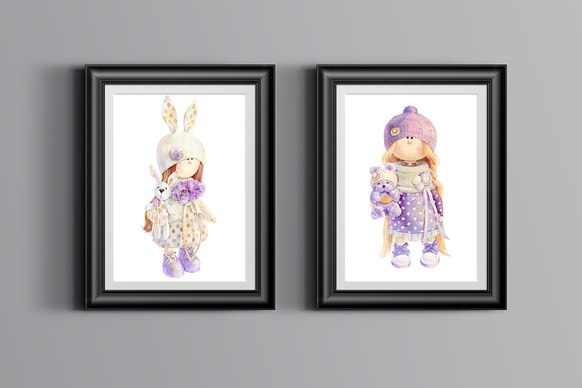 Cute vintage dolls set, a Graphic by Natasha Koltsova (Photo 2 of 3)