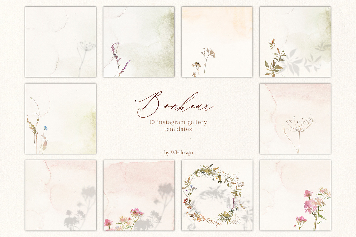 Bonheur Fall Florals Clip Art, an Illustration by whiteheartdesign (Photo 16 of 18)