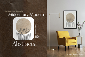 Midcentury Modern Neutral Abstracts