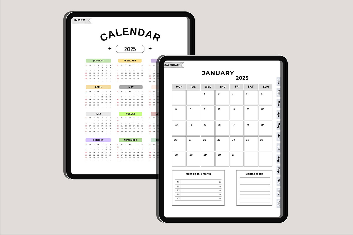 2025 Digital Planner 365 Days Canva, a Stationery Template by Designmela01 (Photo 4 of 8)