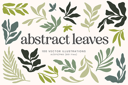 Abstract Leaf Vectors, an Object Graphic by Emma Webb Studio