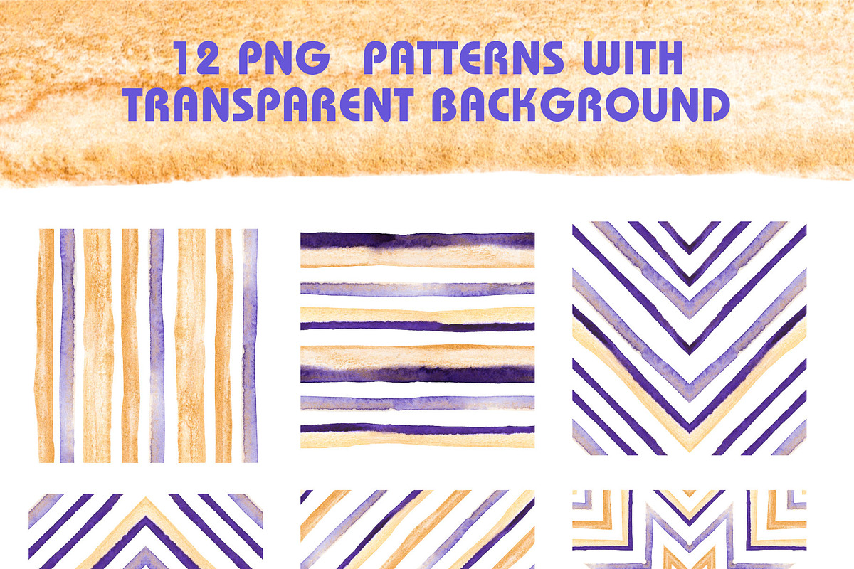 Watercolor seamless patterns, a Pattern Graphic by Wild Rose (Photo 5 of 9)