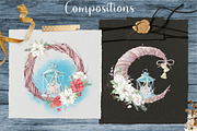 Christmas Watercolor clipart, a Decorative Illustration by Yuliya Art (Thumbnail 10 of 11)