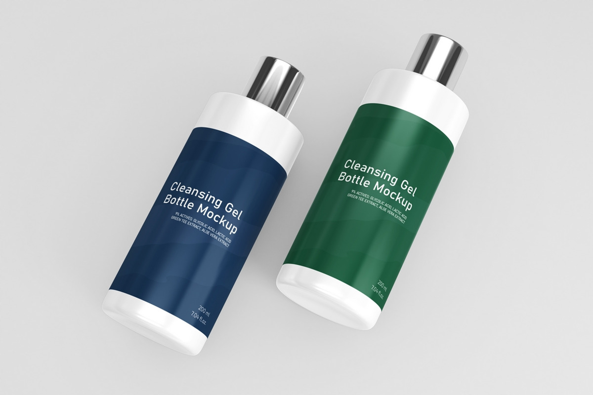 Cleansing Gel Bottle Mock-Up, a Mockup by MassDream (Photo 6 of 9)