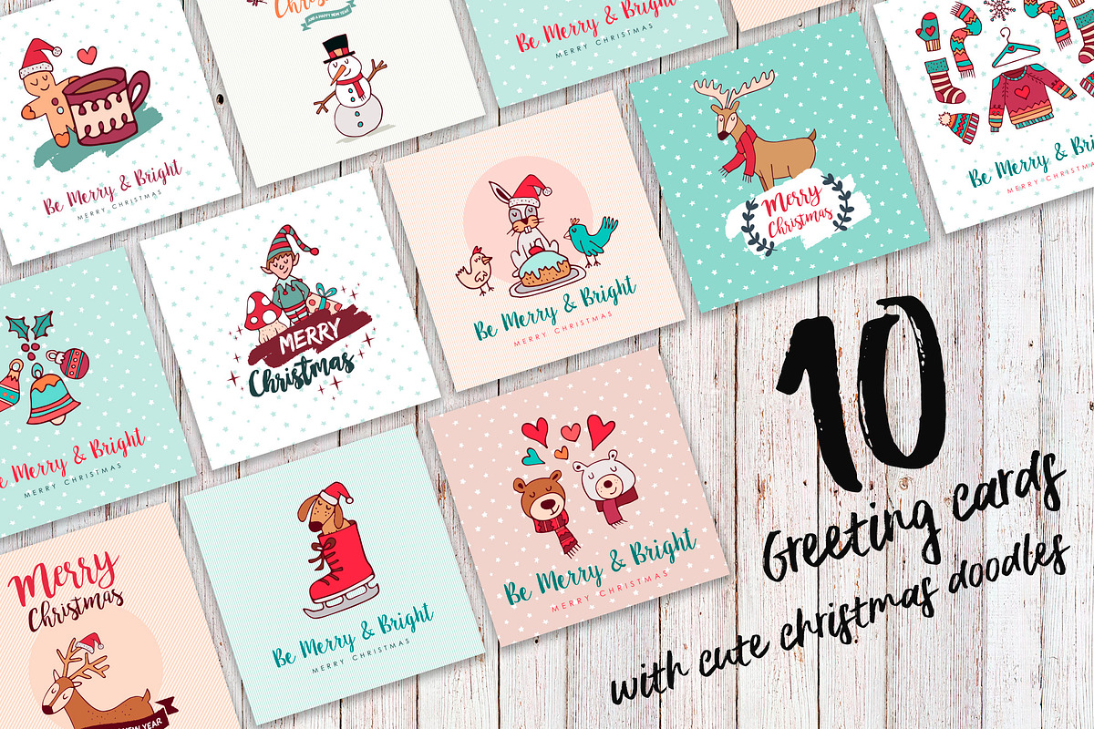 Sweet Christmas: hand drawn set! OFF, a Background Graphic by Cienpies Design (Photo 2 of 8)