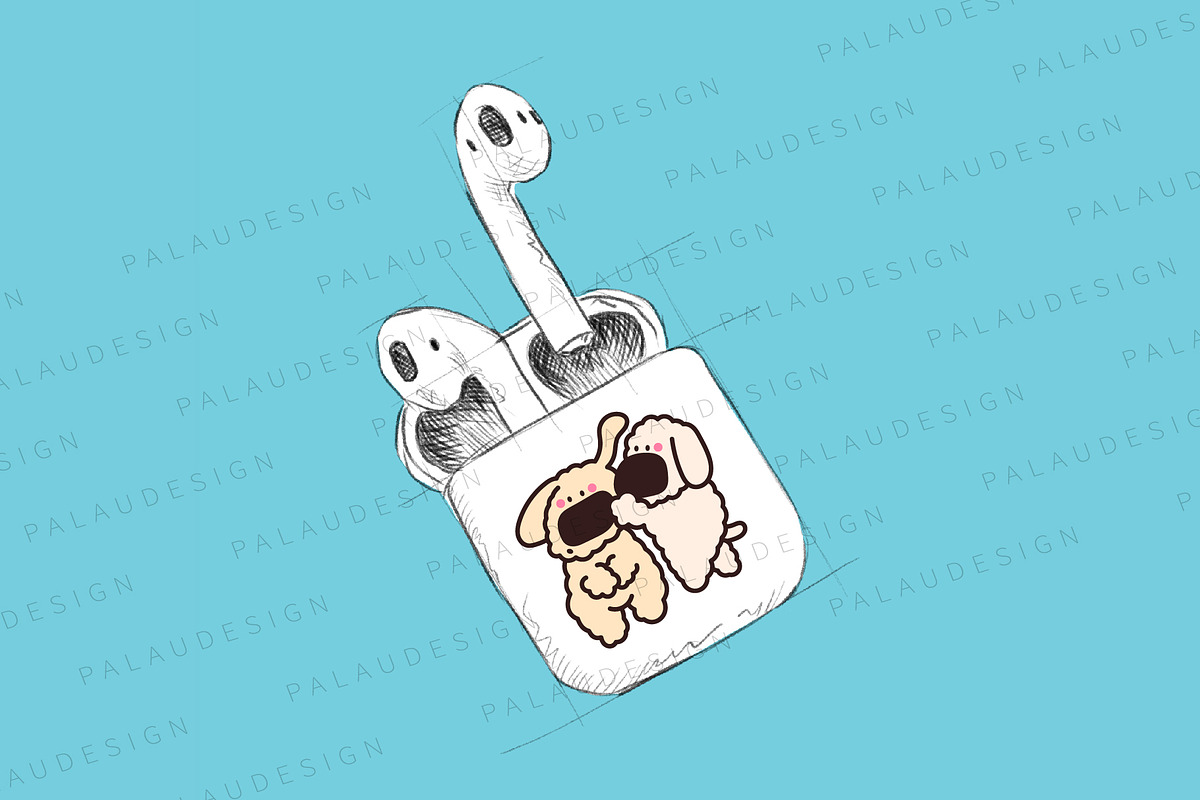 Cute Kawaii Dogs Couples Love, an Animal Illustration by Palau (Photo 7 of 12)