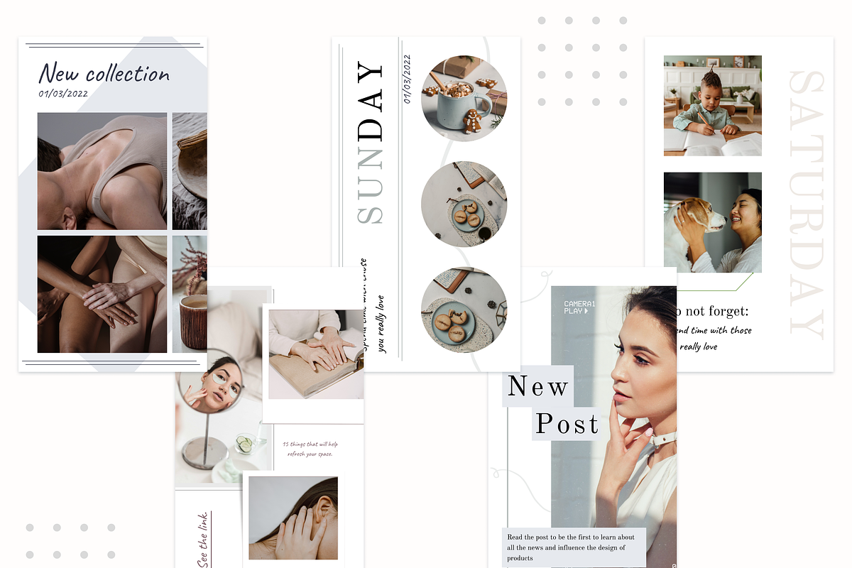 40 Templates for Instagram stories, a Social Media Template by KaluginaWEB (Photo 2 of 7)