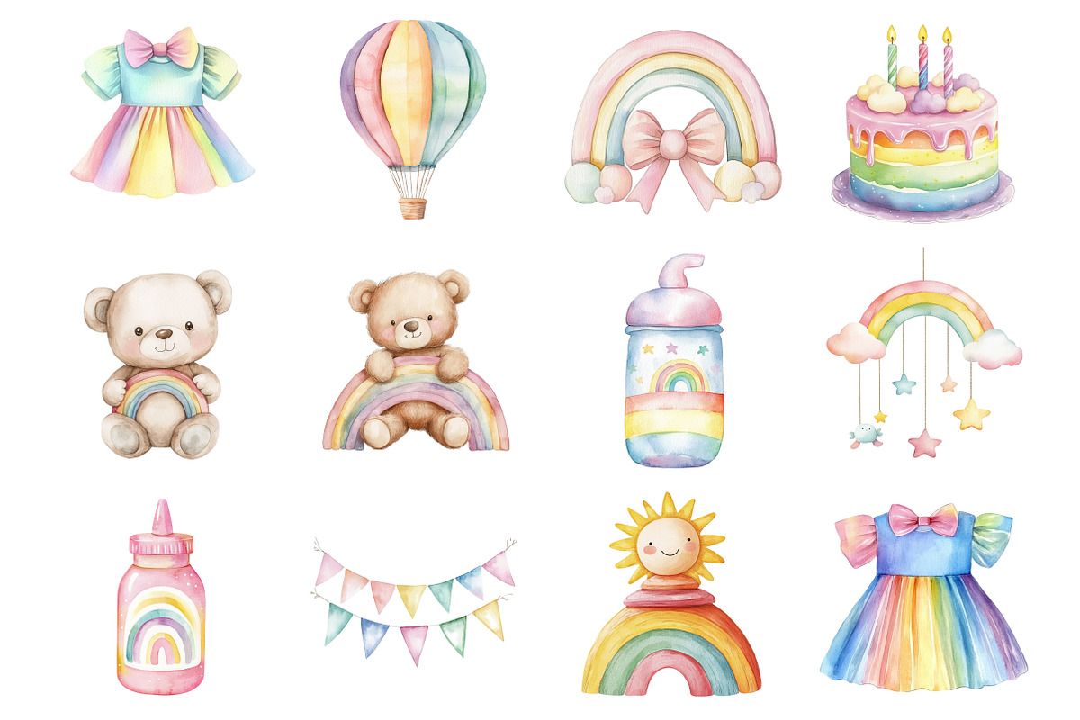 Pastel Baby Clipart, a Seasonal Illustration by CitraGraphics (Photo 5 of 6)