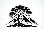 50 Sacred Mountain Tree Silhouette, an Empty State Illustration by Amazin_art (Thumbnail 24 of 37)