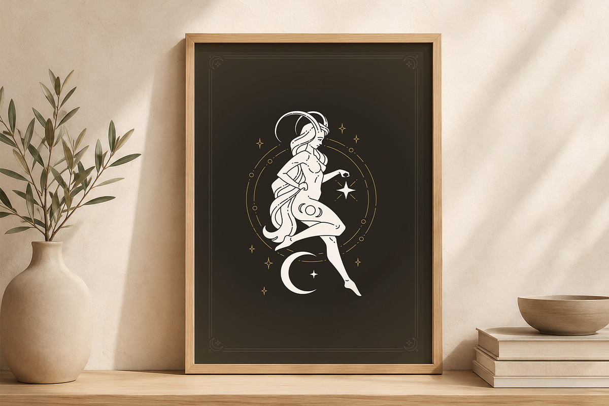 Capricorn Zodiac Wall Art, a Person Illustration by Vasya Kobelev (Photo 5 of 7)