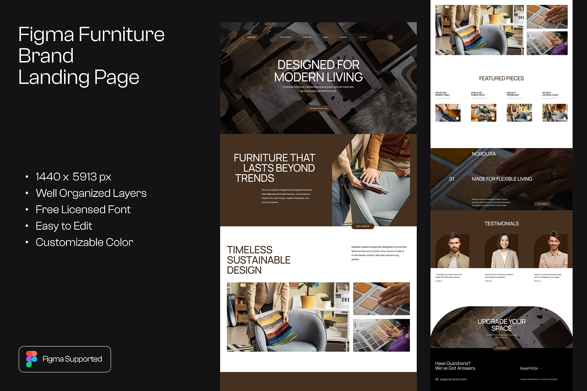 Figma Furniture Brand Landing Page, a Landing Page Template by Musara (Photo 1 of 6)