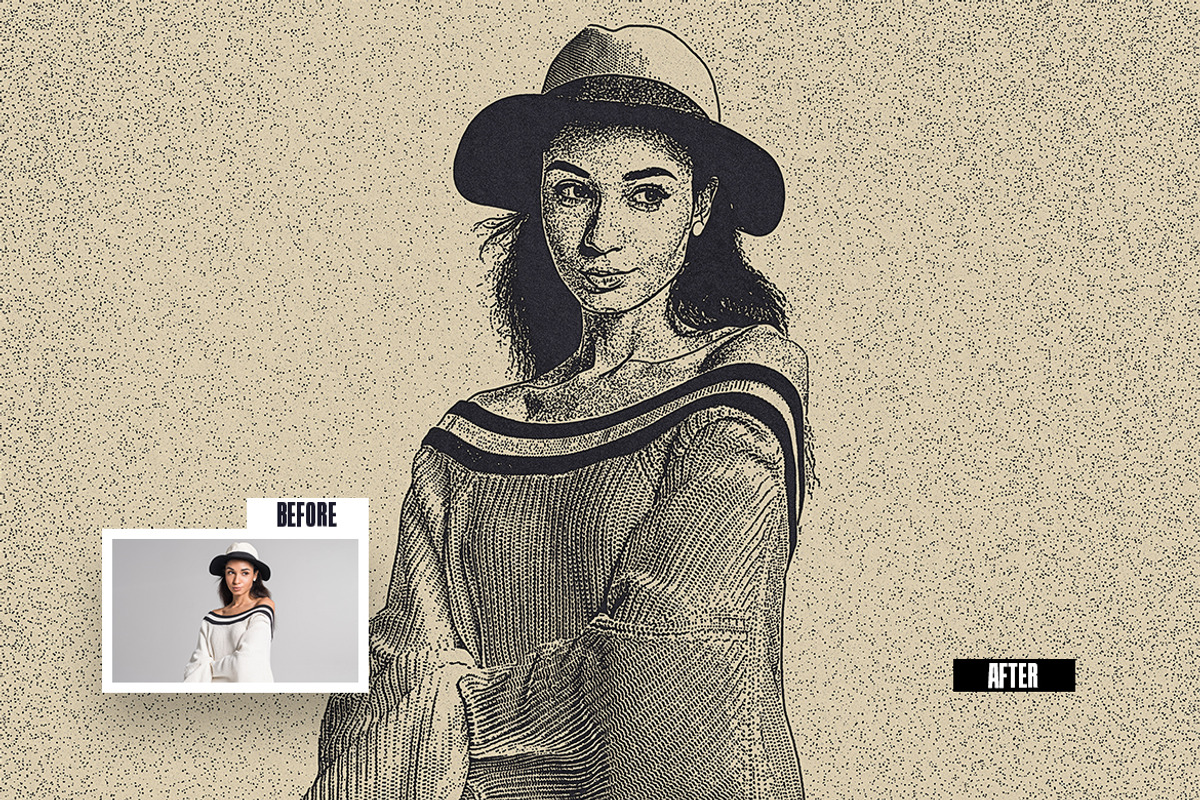 Grainy Stamp Photo Effect, a Layer Style Add-On by iDoodle Studio (Photo 3 of 5)