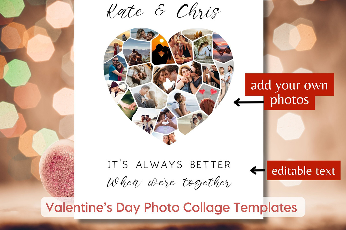 Valentines Gift Tag & Photo Collage, a Design Template by Adalin Shop (Photo 5 of 11)