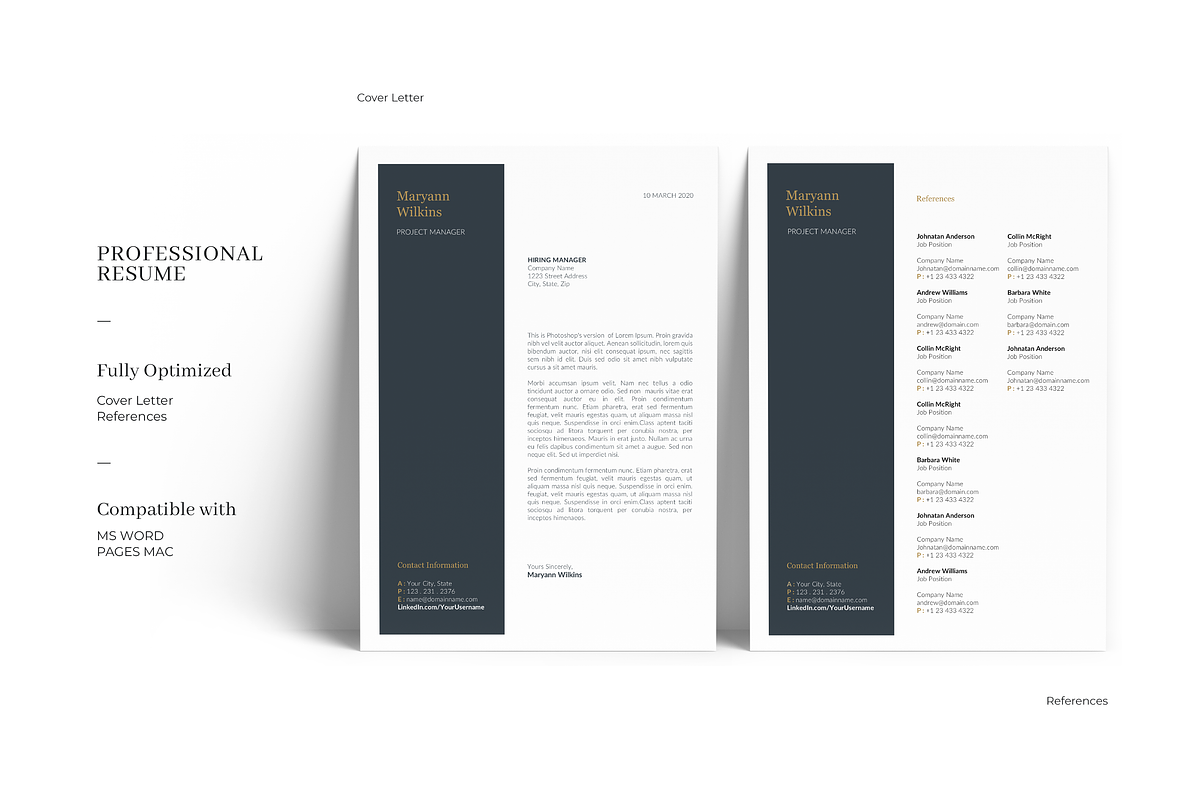 Standout Resume Template, a Resume Template by GraphicFlava (Photo 4 of 7)