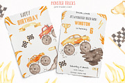 Monster trucks watercolor, a Decorative Illustration by Marina Ermakova (Thumbnail 5 of 11)