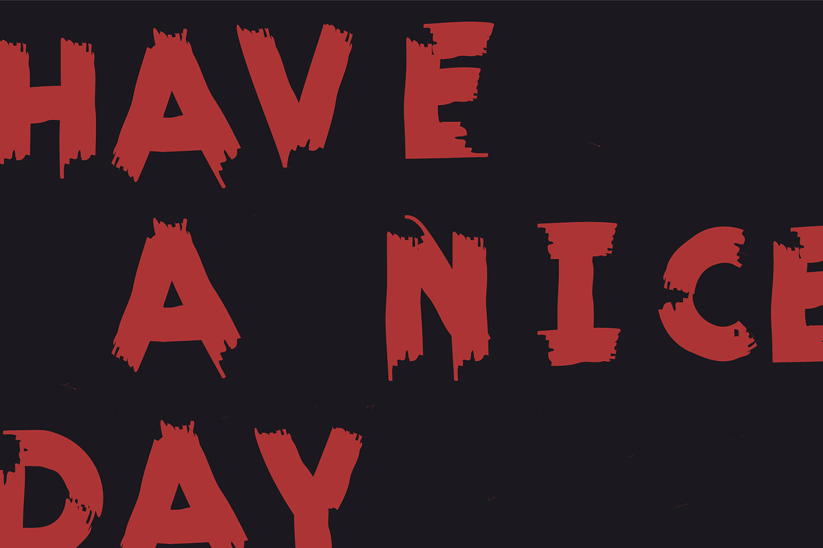 Vector Font. Brush preview 6