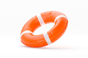 Swim Ring Orange 3D Model