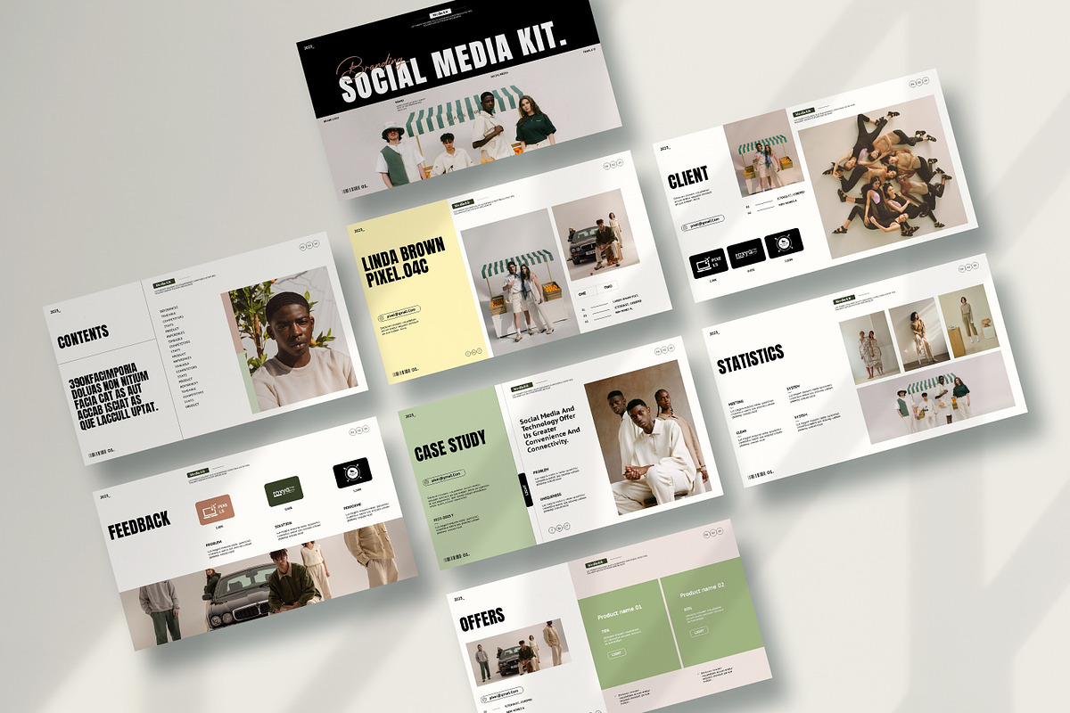 Social Media Kit Presentation, a Presentation Template by GoldenPixelStudio