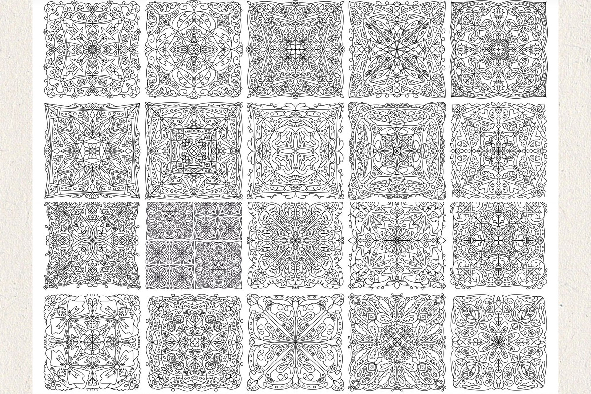 40 mandalas coloring pages, a Print Template by Thursdaypaper (Photo 2 of 3)
