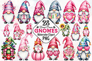 Breast Cancer Gnome Watercolor Png, an Illustration by RobertsArt (Thumbnail 1 of 7)