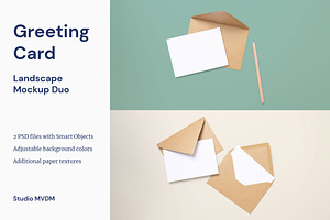 Greeting Card Landscape Mockup Duo