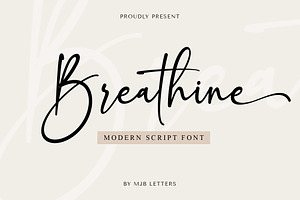 Breathine Modern Script