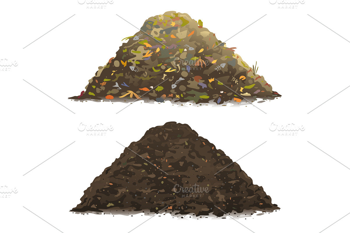 Food waste and fertile soil, a Food Illustration by Oceloti