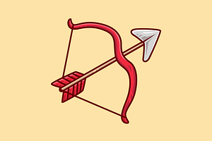 Archery Arrow Cartoon Illustration, a Sport Illustration by Catalyst Labs