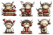 Valentine Highland Cow Png, an Illustration by Daily.Designs (Thumbnail 7 of 8)