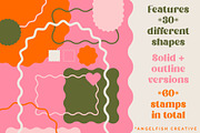 Wavy Shapes Procreate Brush Set, a Brush Add-On by AngelfishCreative (Thumbnail 2 of 6)