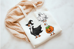 Boo Ghost Goose Png, an Illustration by Watercolor design