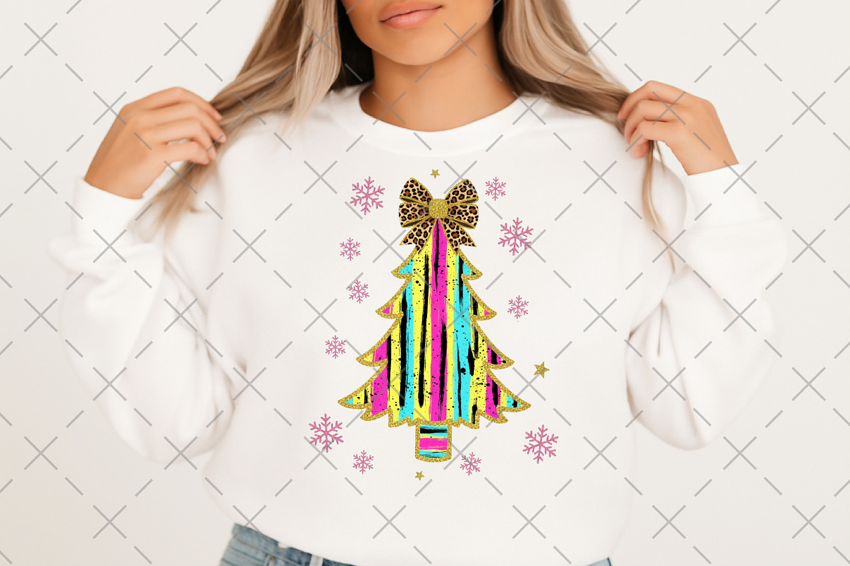 Coquette Glitter Christmas Tree PNG, an Illustration by Craft Nest (Photo 3 of 6)