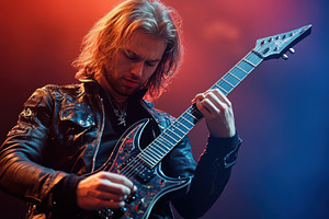 Guitarist delivers an electrifying f, a Photo by Iftikhar Alam