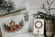 Christmas Pine Branches & Wood Decor, a Decorative Illustration by Jeanna Draw (Thumbnail 9 of 15)