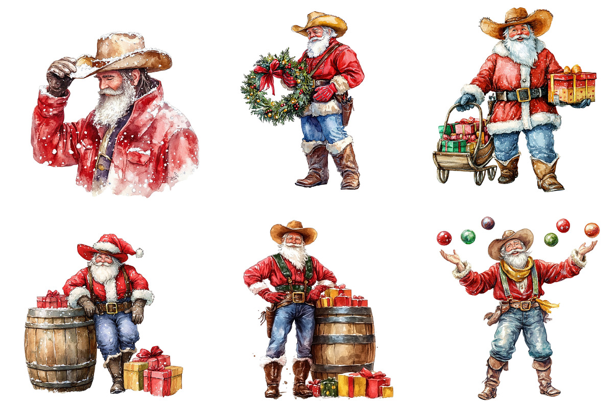 Funny Santa Claus for the 4th of Jul, an Illustration by DreamArtGraphic (Photo 2 of 5)