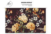 Victorian vintage botanical textile, a Pattern Graphic by Milatoo (Thumbnail 9 of 9)