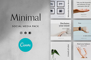 CANVA Minimal Social Media Pack, a Social Media Template by Eternel Design Studio