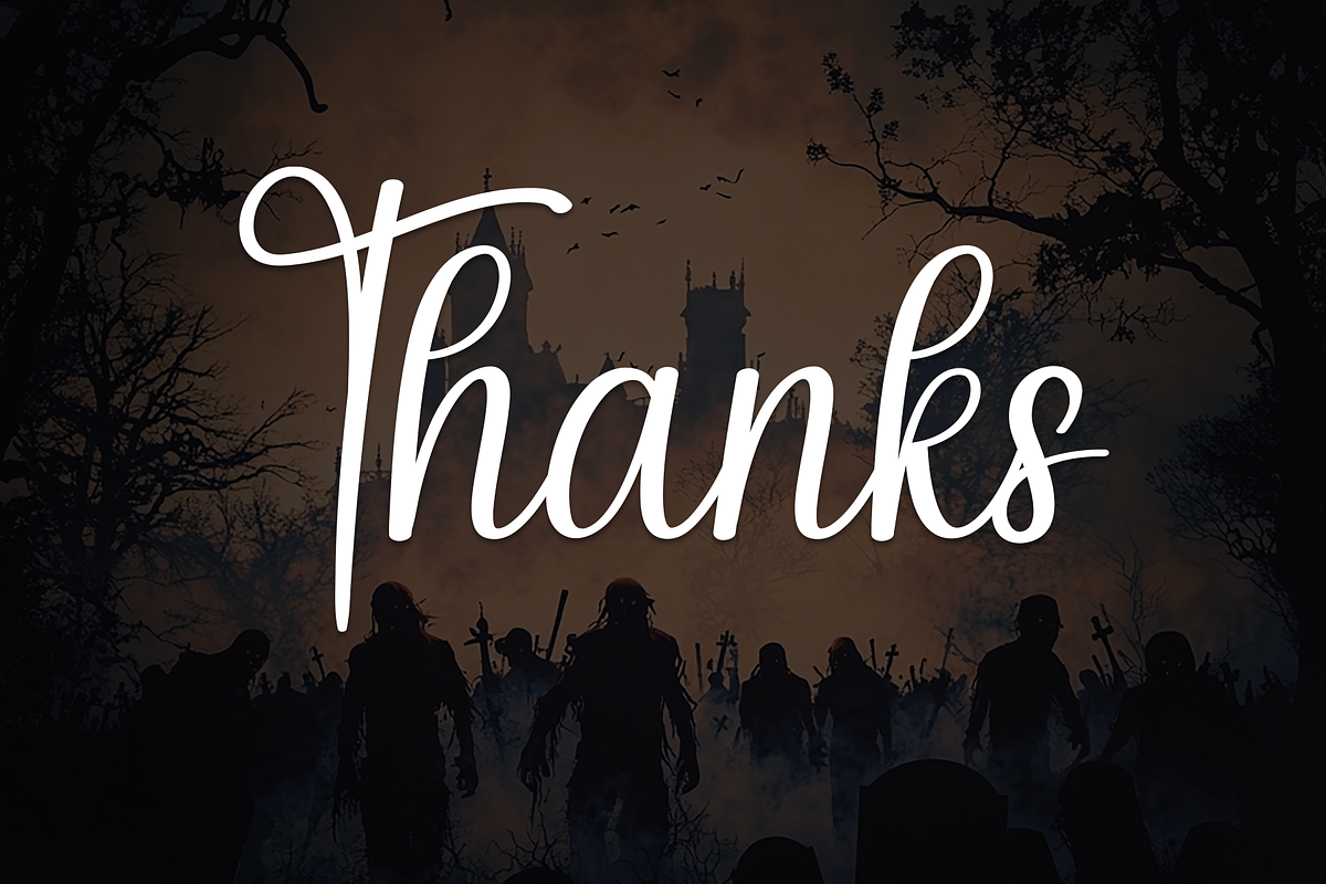 Spooky Society | Script Font, a Handwritten Font by Scratchones (Photo 9 of 9)